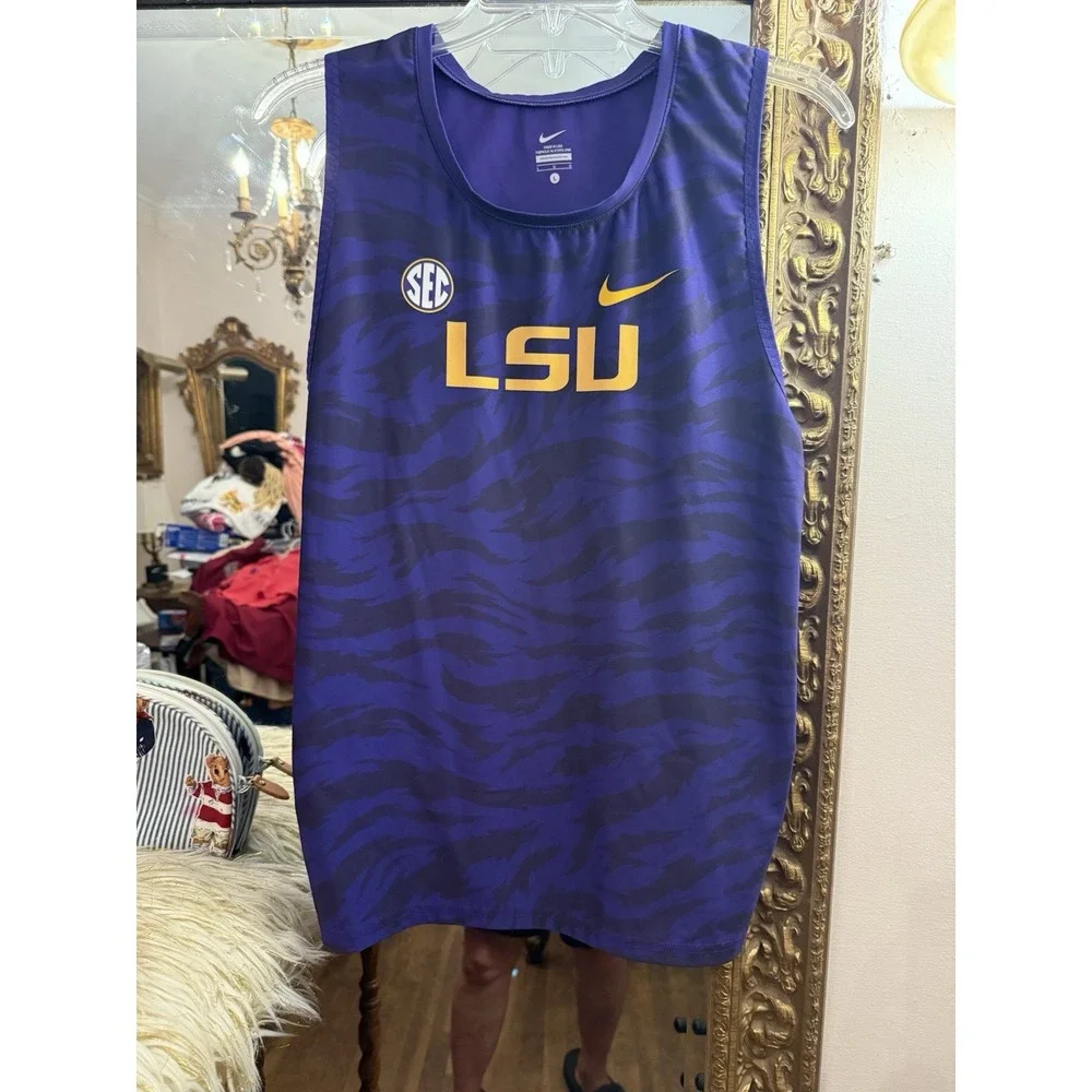 Nike LSU Tigers Pro Elite Team Issue Track & Field Racing Singlet Women's L